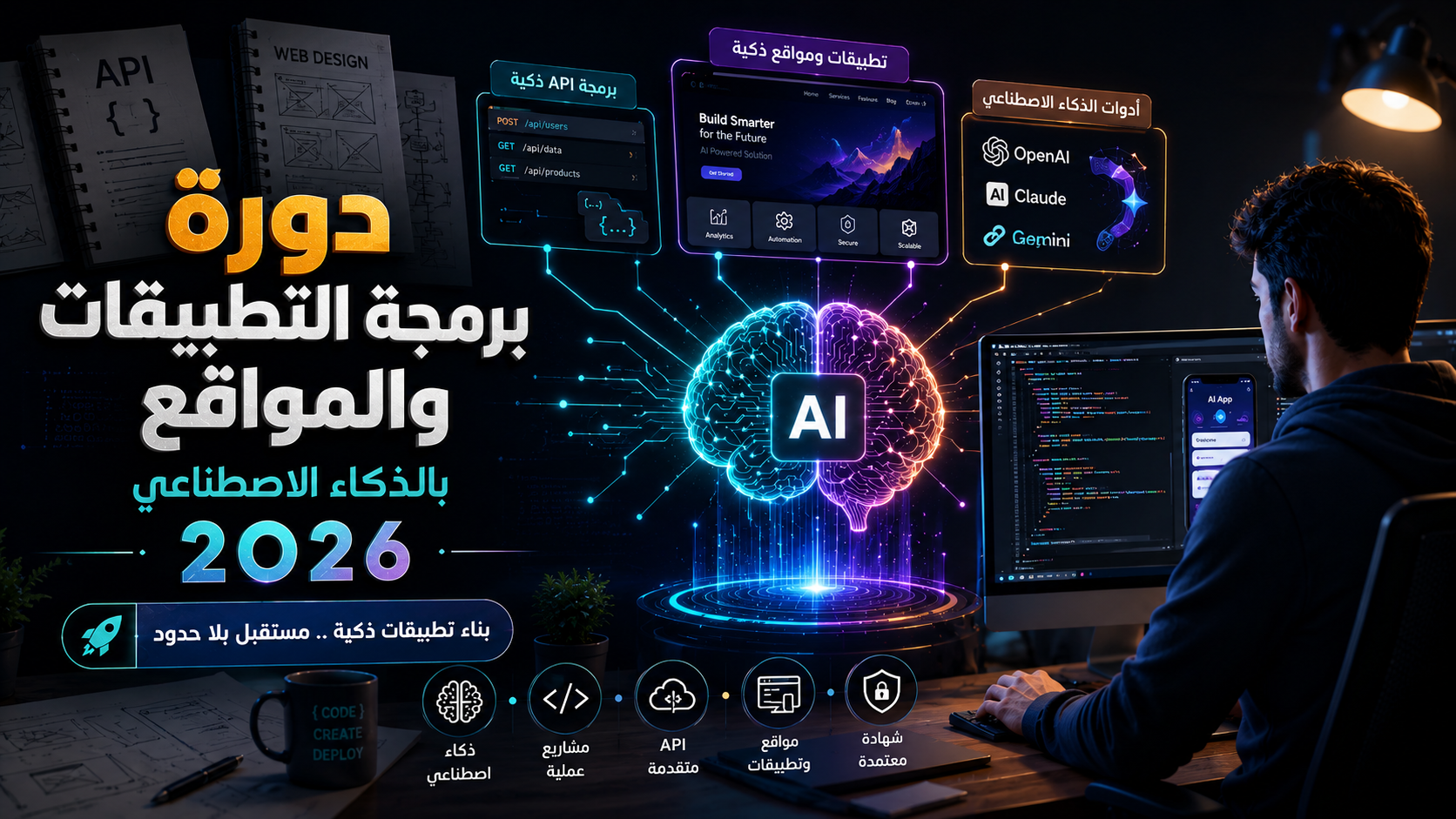 دورة برمجة التطبيقات والمواقع بالذكاء الاصطناعي 2026